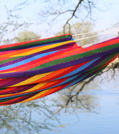180 cm Fair-Trade Stoffhängematten aus Guatemala – handgewebt aus Baumwolle für höchsten Liegekomfort. Langlebig, farbenfroh