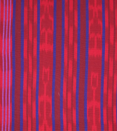 Rot/Blau mit Ikat
