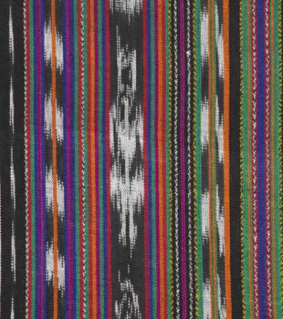Schwarz/farbig Ikat