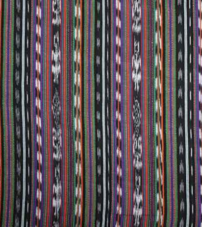 Schwarz/farbig Ikat