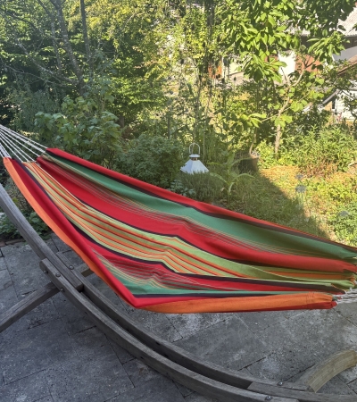 Hängematte rot/grün