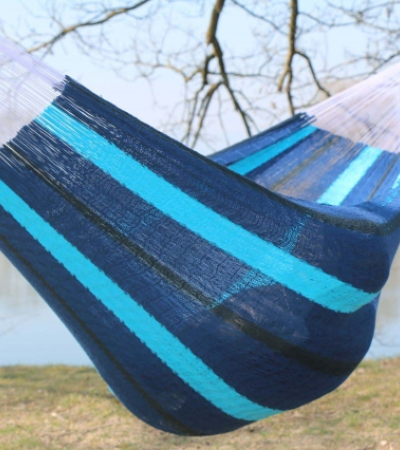 Mexikanische Fair Trade Hängematte für die ganze Familie, aus Baumwolle