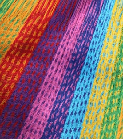 Mexikanische Hängematte für die ganze Familie, aus Baumwolle