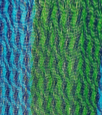 Hängematte blau/grün mit Muster