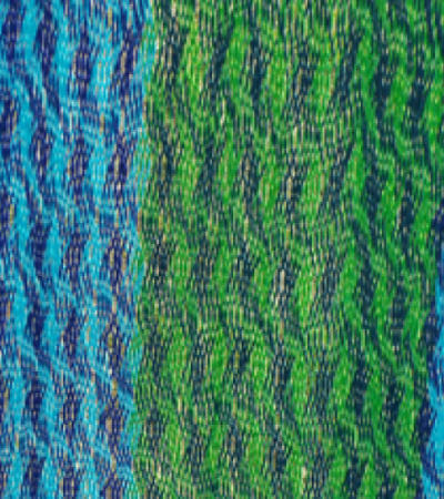 Hängematte blau/grün mit Muster