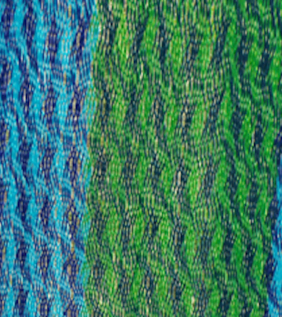Hängematte blau/grün mit Muster