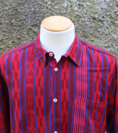 Rot/Blau Ikat