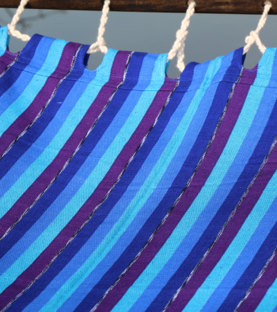 Hängematte mit Spreizholz blau/violette