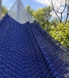 Mexikanische Netzhängematte Blau mit Weiss | Fair Trade & Baumwolle