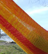 Mexikanische Hängematte Rot Orange Gelb aus Baumwolle