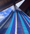 Hängematte blau/weiss