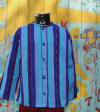 Blau gestreift